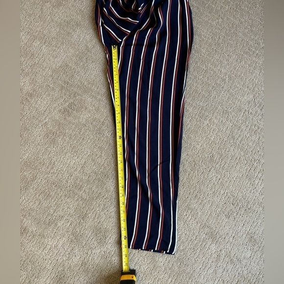 Forever 21 Pants Navy/Orange/White Stripe Women's Size Small - Picture 9 of 9